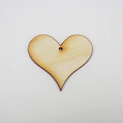 Wooden Heart — with Pointed Tip
