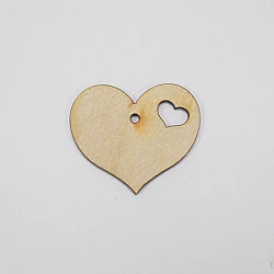 Декоративное деревянное сердечко 4 см
