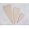 Set of 3 Wooden Heart Decorations