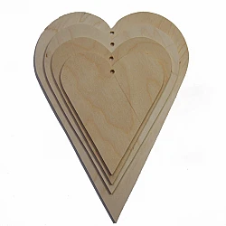 Set of 4 Decorative Hearts