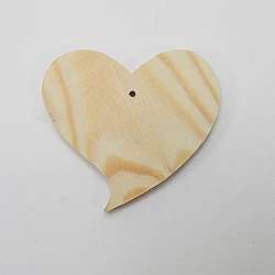 Wooden Heart with Pointed Tip (Hanging)