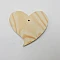 Wooden Heart with Pointed Tip (Hanging)