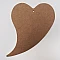 Wooden Heart with Pointed Tip - 24 cm