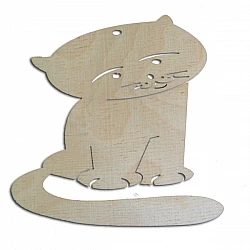Wooden Decoration - Cat