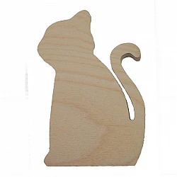 Wooden Decoration - Cat (Small)