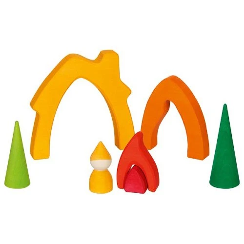 Wooden Gnome House (7 pcs)