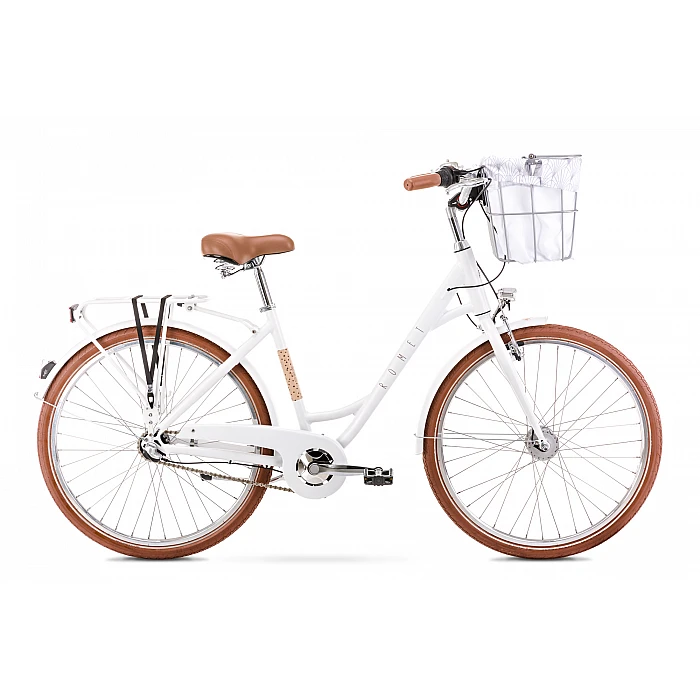 Bicycle ROMET POP ART Classic White + Basket 2228559-M