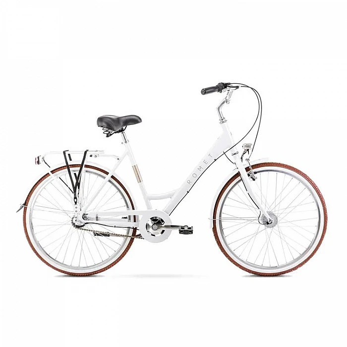 Bicycle ROMET SONATA Classic 26'' White + Basket 26180677-A 18L