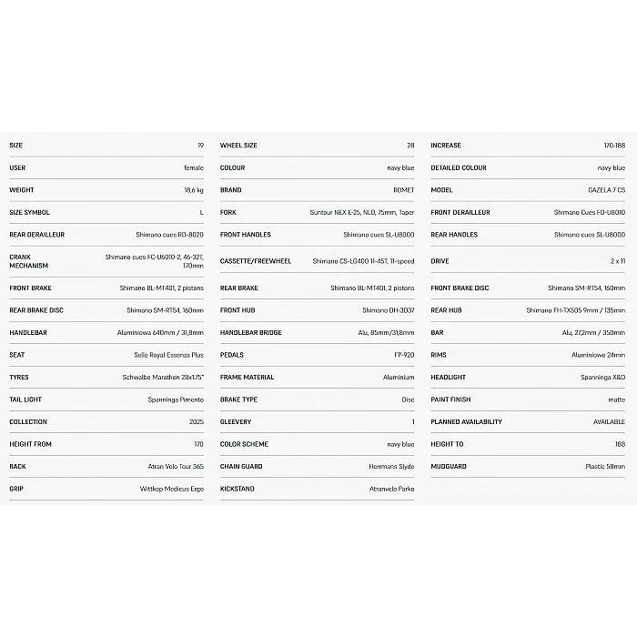 ROMET GAZELA 7 CS (AR) 28200556-A 19L Темно-синий/бежевый ВЕЛОСИПЕД