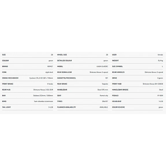 ROMET LUIZA classic (AR) 28200650-A 21L зелёный ВЕЛОСИПЕД