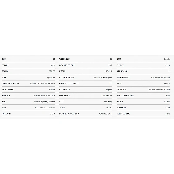 ROMET LUIZA LUX (AR) 28210656-A 21L чёрный ВЕЛОСИПЕД