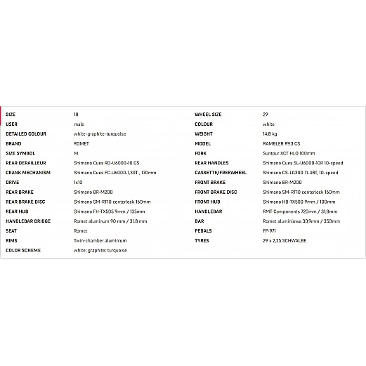 ROMET RAMBLER R9.3 CS (AR) 29180230-A 18M белый/графит/бирюзовый Велосипед
