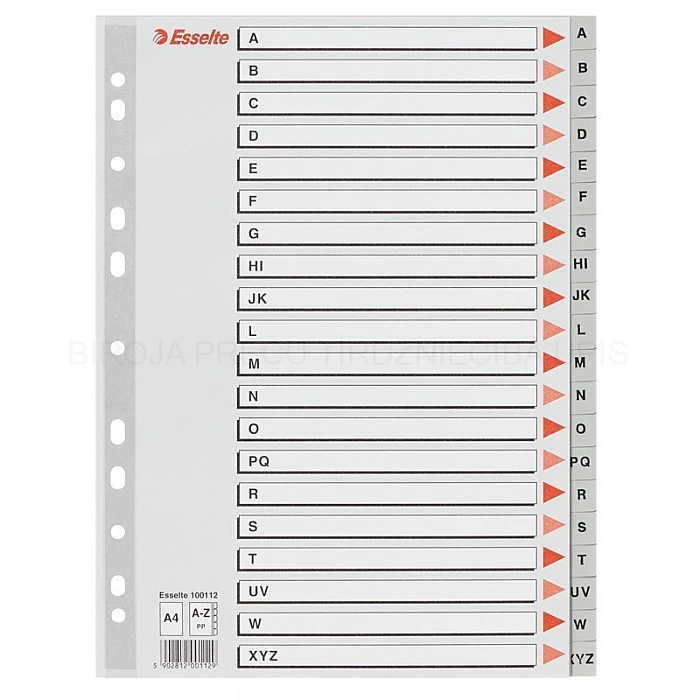 Sadalītājs dokumentiem A-Z, A4