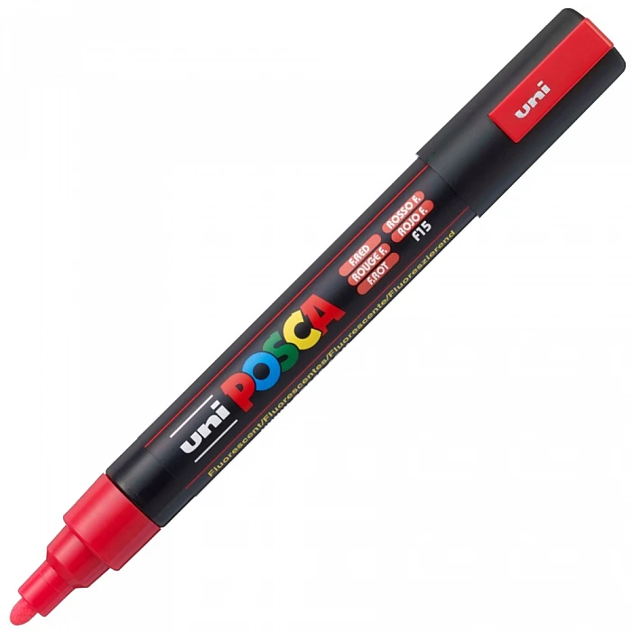 UNI Posca Marker (PC-5M-F15) Fluorescent Red