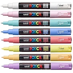 Marķieri UNI Posca (PC-1M-8) Pasteļkrāsas 8 krāsas