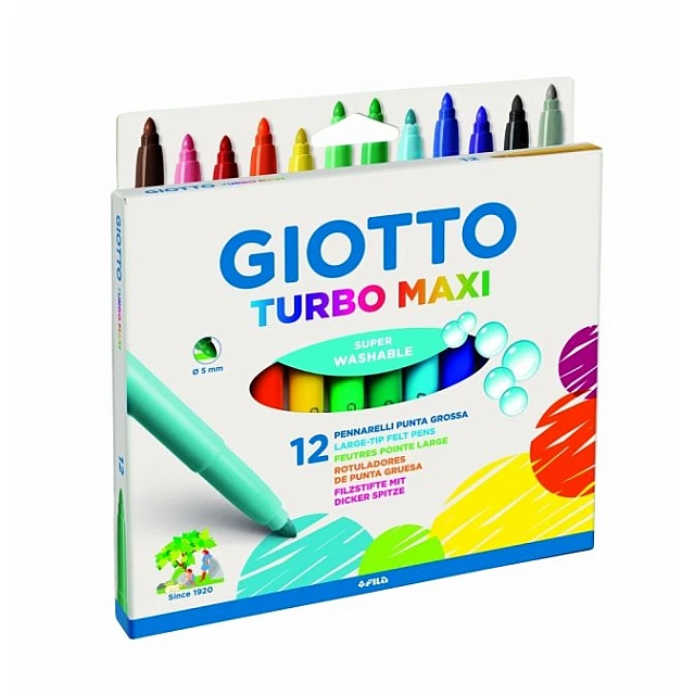Giotto Turbo Maxi Markers (12 colours)