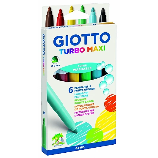 Flomāsteri "Giotto Turbo Maxi" (6 krāsas)