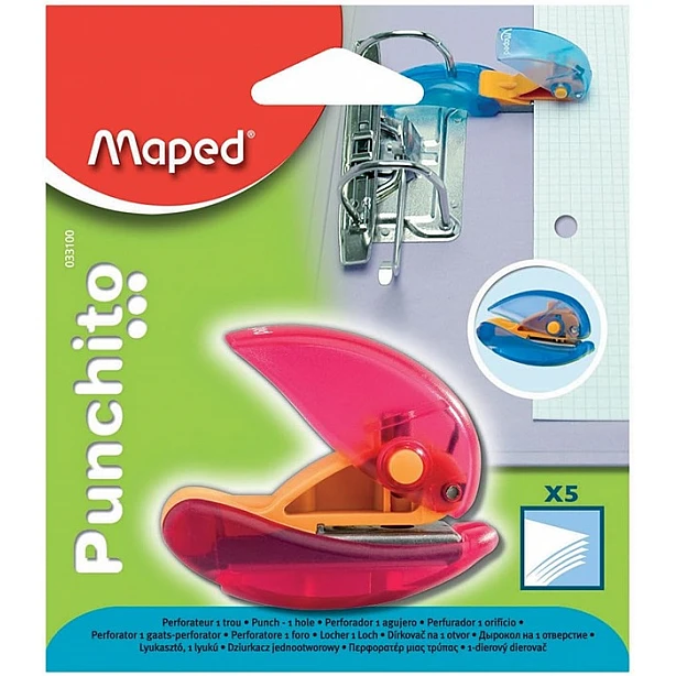 Дырокол с фиксатором MAPED Punchito