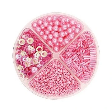 Набор бисера Mix - розовый (30 г)