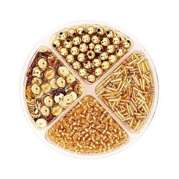 Набор бисера Mix — золотой цвет (30 г)