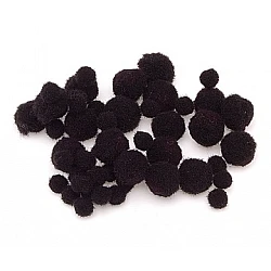 Помпоны Pon-poni — чёрные, 100 шт.