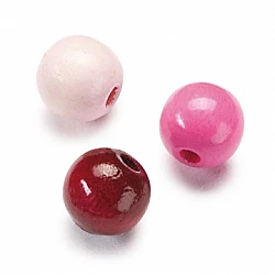 Wooden beads – rose and pink mix (10 mm, 50 pcs)