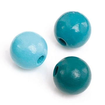 Wood Beads - Turquoise Mix (4 mm, 165 pcs)