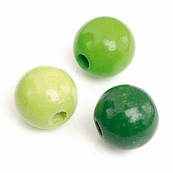 Wooden Beads – Bright Green Mix (10 mm, 50 pcs)