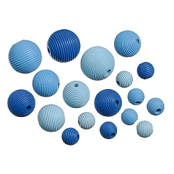 Wood Beads - Blue (20 pcs.)
