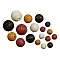 Wooden beads - brown and beige (20 pcs.)