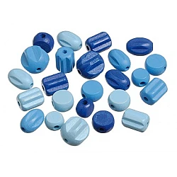 Wooden beads - blue (20 pcs.)
