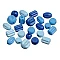 Wooden beads - blue (20 pcs.)