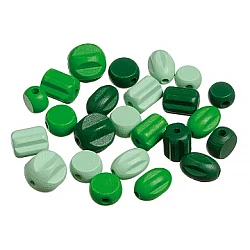 Wooden beads - green (20 pcs)