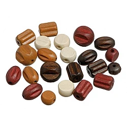 Wooden Beads – Brown and Beige (20 pcs)