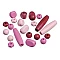 Wooden beads - rose and pink (20 pcs.)