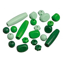 Wooden Beads – Green (20 pcs)
