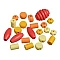 Wooden beads – yellow, red, orange (20 pcs.)