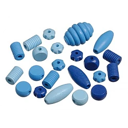 Wooden Beads – Blue (20 pcs)
