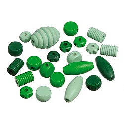 Wooden Beads – Green (20 pcs.)