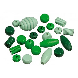 Wooden Beads – Green (20 pcs.)