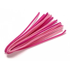 Пушистые проволочки (10 шт.) - светло-розовые