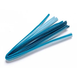 Pūkainās stieples (10 gb.) - gaiši zilie toņi