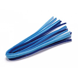 Pūkainās stieples (10 gb.) - zilie toņi