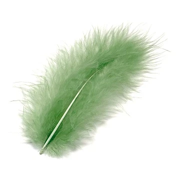 Окрашенные перья — ярко-зеленые (15 шт.)
