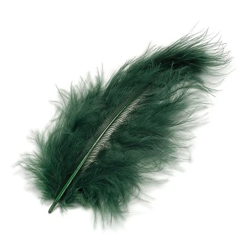Окрашенные перья — тёмно-зелёные (15 шт.)