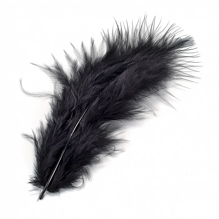 Покрашенные перья — черные (15 шт.)
