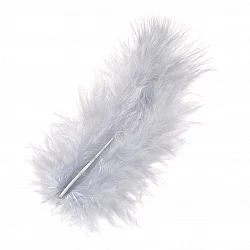 Dyed Feathers - Light Grey (15 pcs)