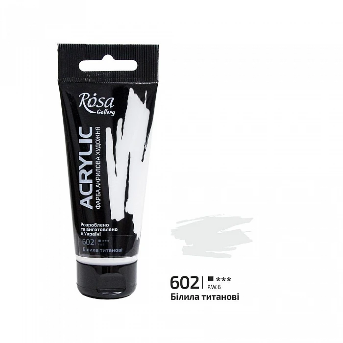 Akrila krāsa "ROSA Gallery" (60 ml) Titāna balts