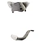 Cat Face Mask Set - Grey