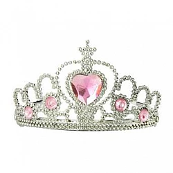 Silver Plastic Princess Tiara - Crown